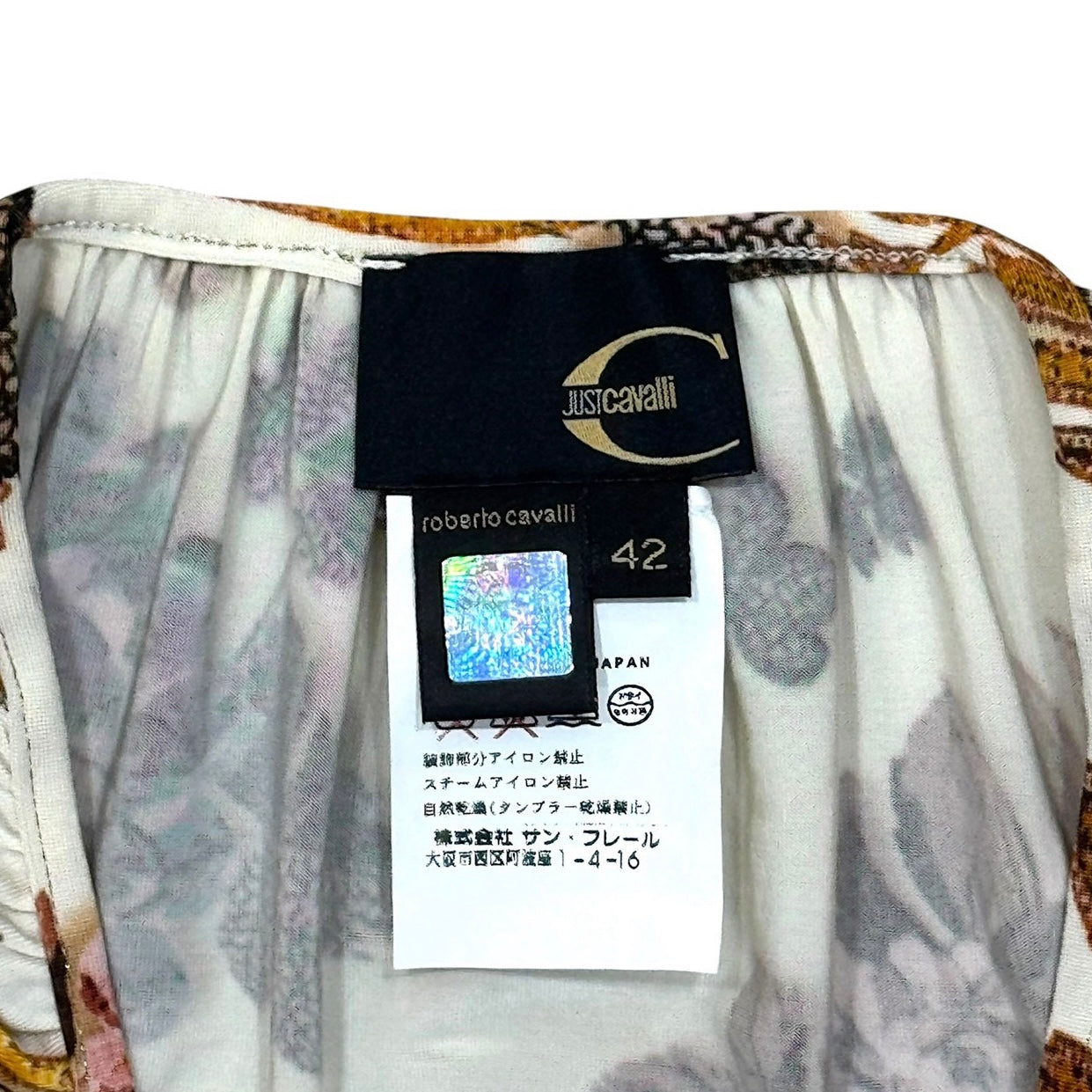 JUST CAVALLI BAROQUE PRINT DRESS