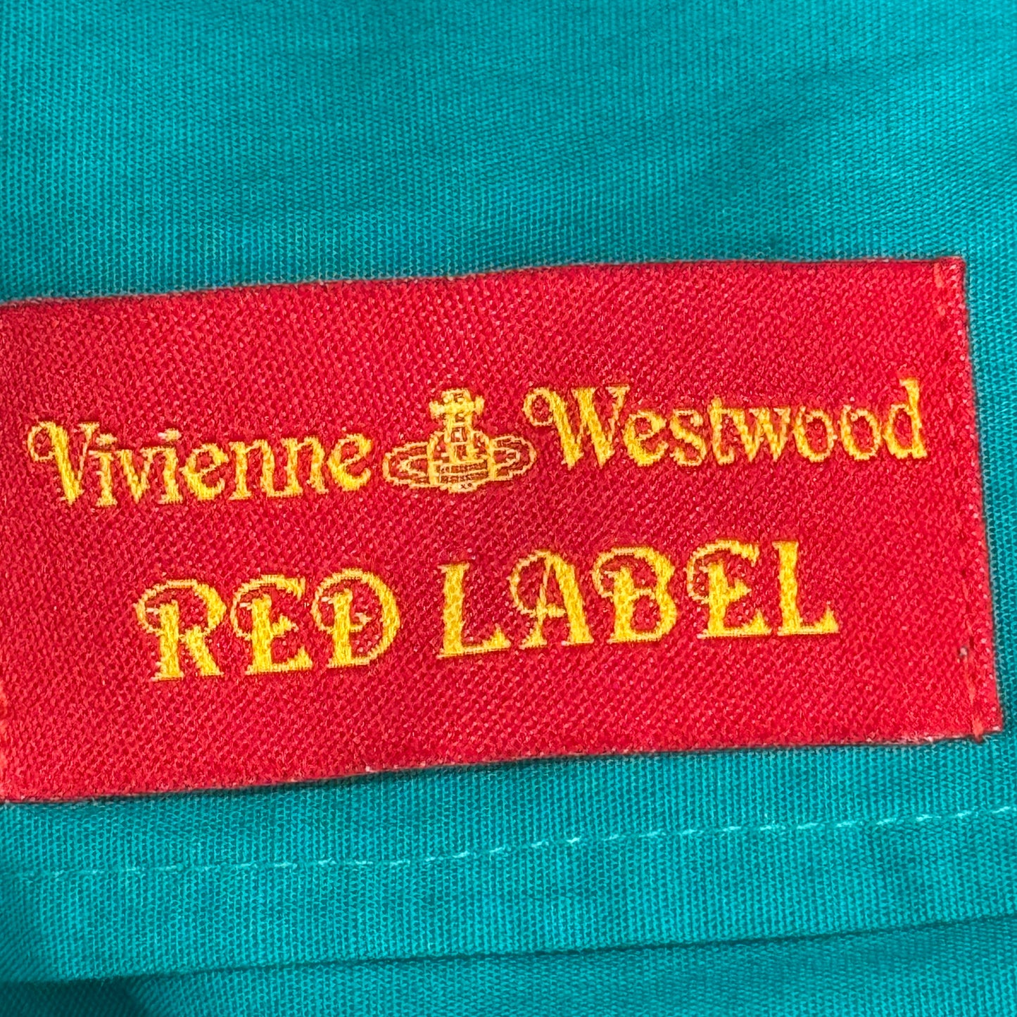 VIVIENNE WESTWOOD PLEATED TURQUOISE BLOUSE SHIRT