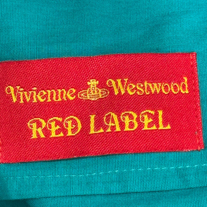 VIVIENNE WESTWOOD PLEATED TURQUOISE BLOUSE SHIRT
