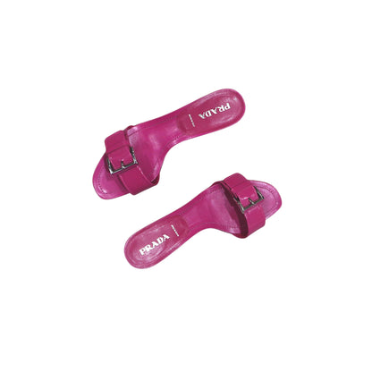 PRADA PINK BUCKLED SANDALS