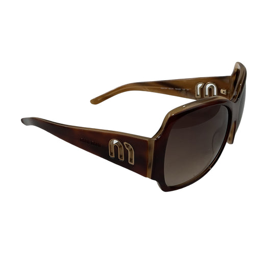 MIU MIU BROWN SUNGLASSES