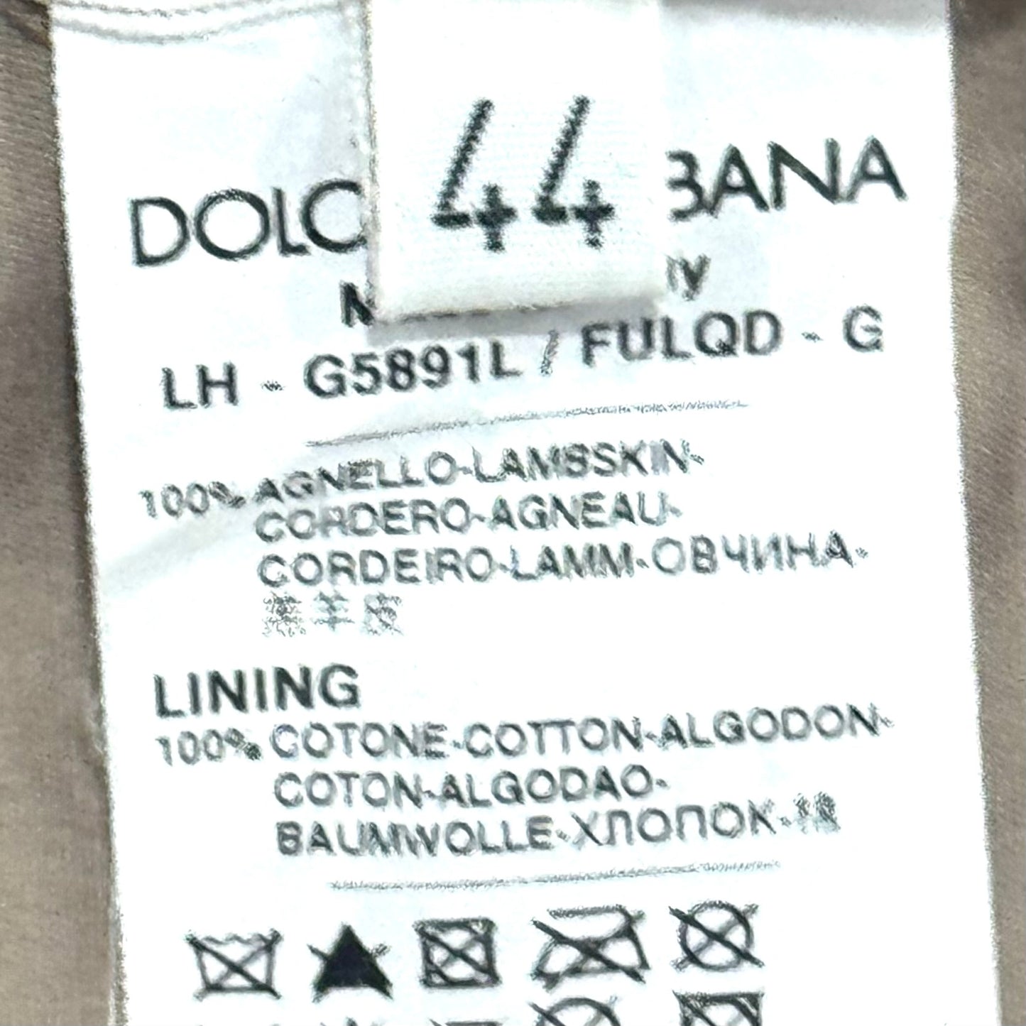 DOLCE & GABBANA BROWN LEATHER SHIRT