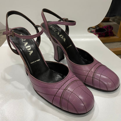 prada purple heels