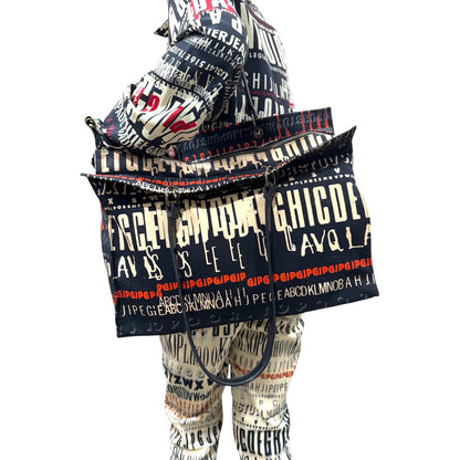 JEAN PAUL GAULTIER TYPO CANVAS BAG