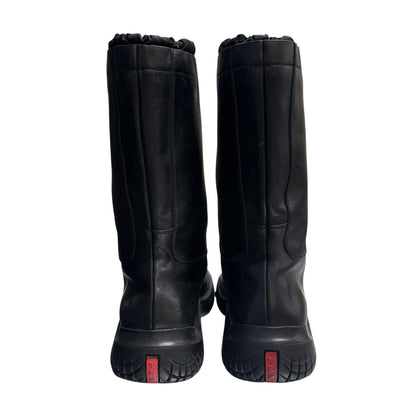PRADA SPORT AW1999 BLACK ANKLE LEATHER BOOTS