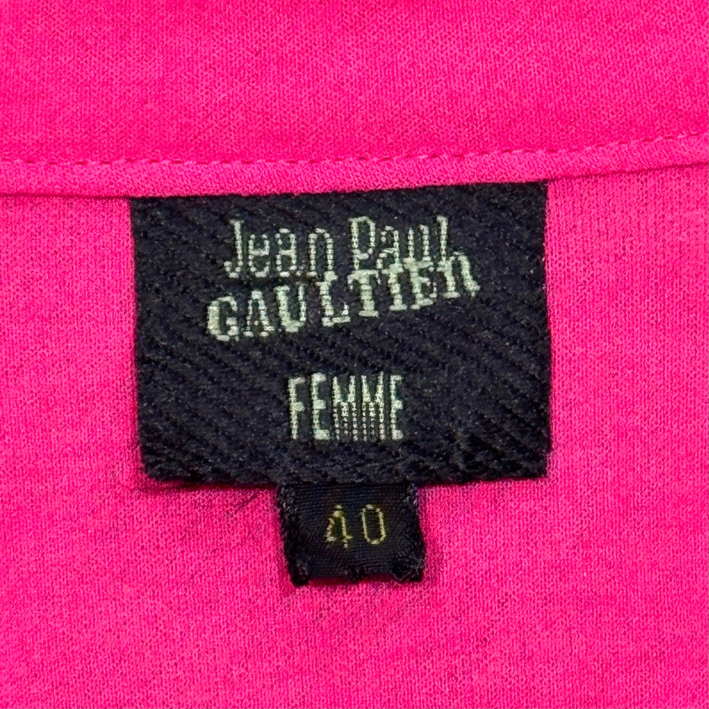 JEAN PAUL GAULTIER PINK BELT WRAP SHIRT