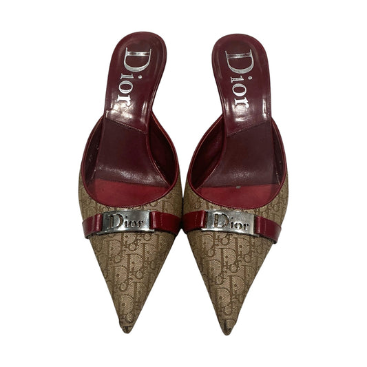 CHRISTIAN DIOR MONOGRAM MULES