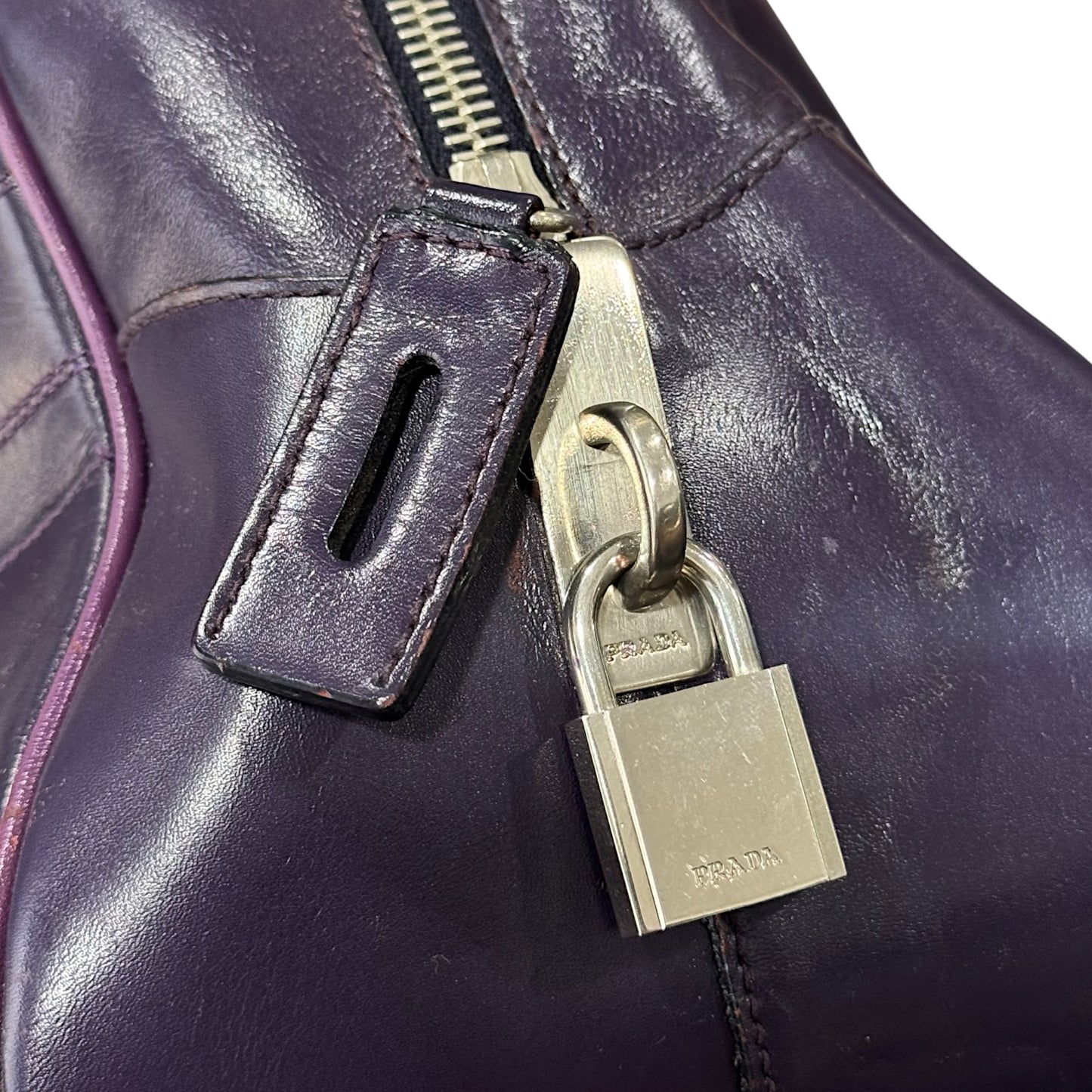 PRADA 2000S PURPLE BOWLING BAG