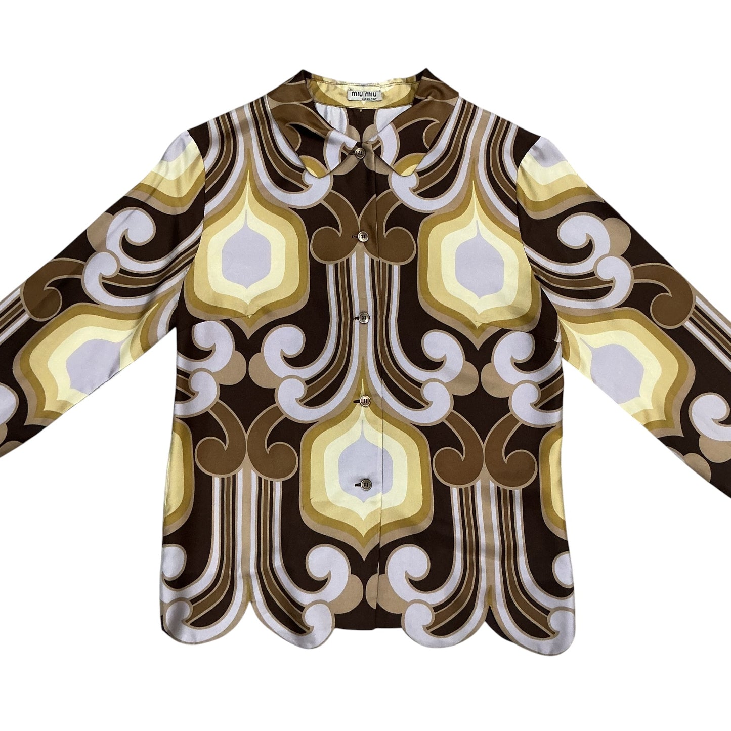 MIU MIU SS2005 SILK PATTERN SHIRT