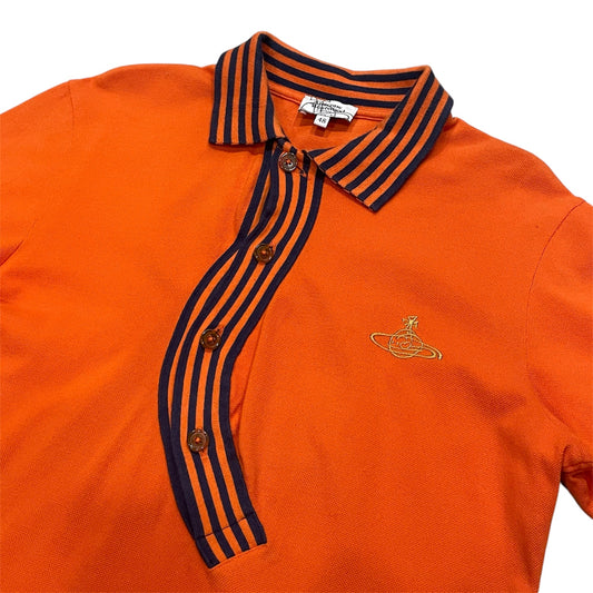 VIVIENNE WESTWOOD ASYMMETRICAL BUTTON POLO TOP