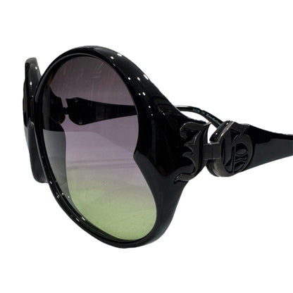 JOHN GALLIANO BLACK GREEN GRADIENT SUNGLASSES
