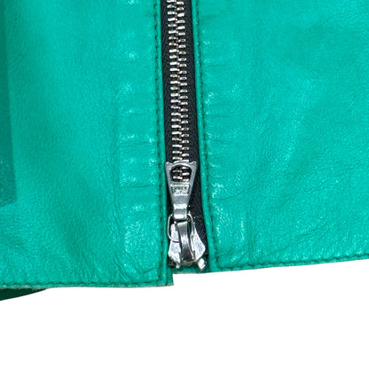 MARNI TURQUOISE GREEN LEATHER JACKET