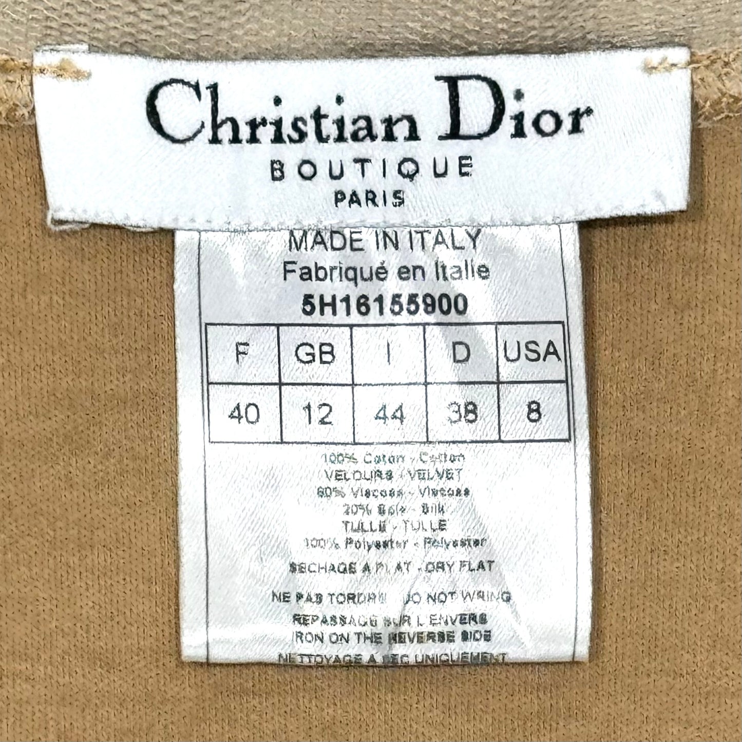 CHRISTIAN DIOR BY JOHN GALLIANO 2004 BROWN FLORAL TOP