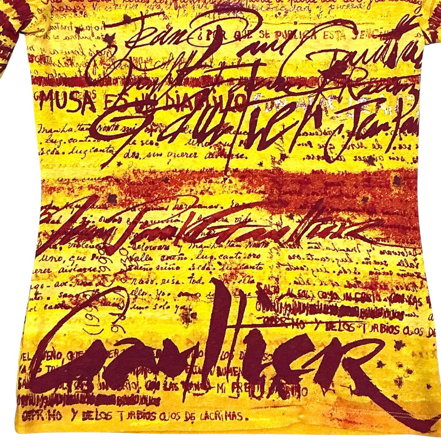 JEAN PAUL GAULTIER GRAFFITI PRINTED LONG SLEEVES TOP