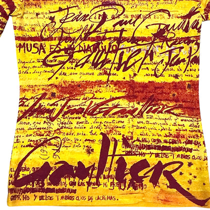 JEAN PAUL GAULTIER GRAFFITI PRINTED LONG SLEEVES TOP