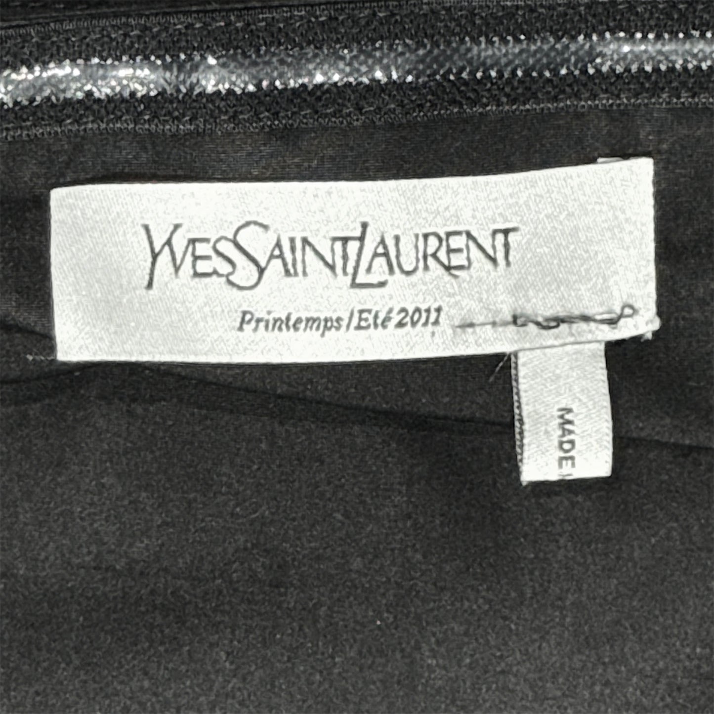 YVES SAINT LAURENT 2011 BLACK HIGH NECK HALTER TOP