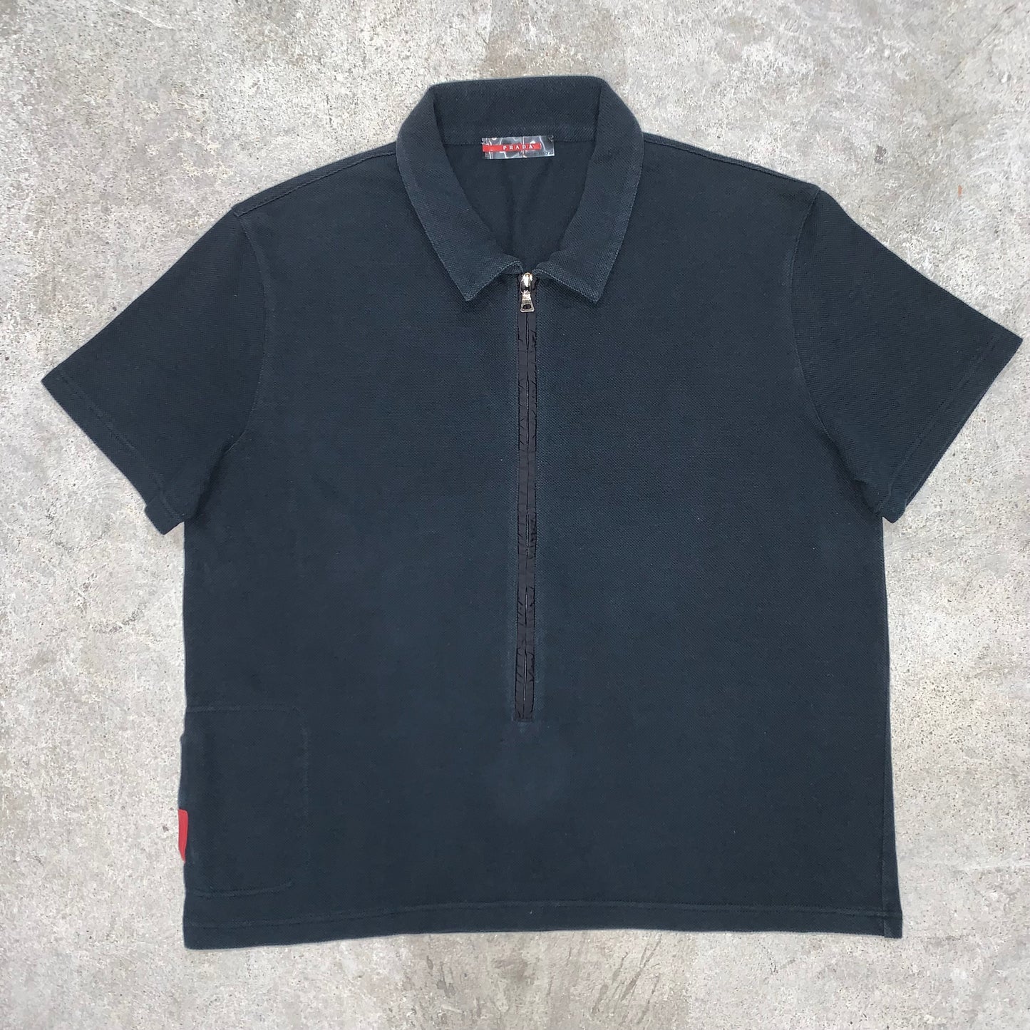 PRADA SPORT NAVY POLO TOP