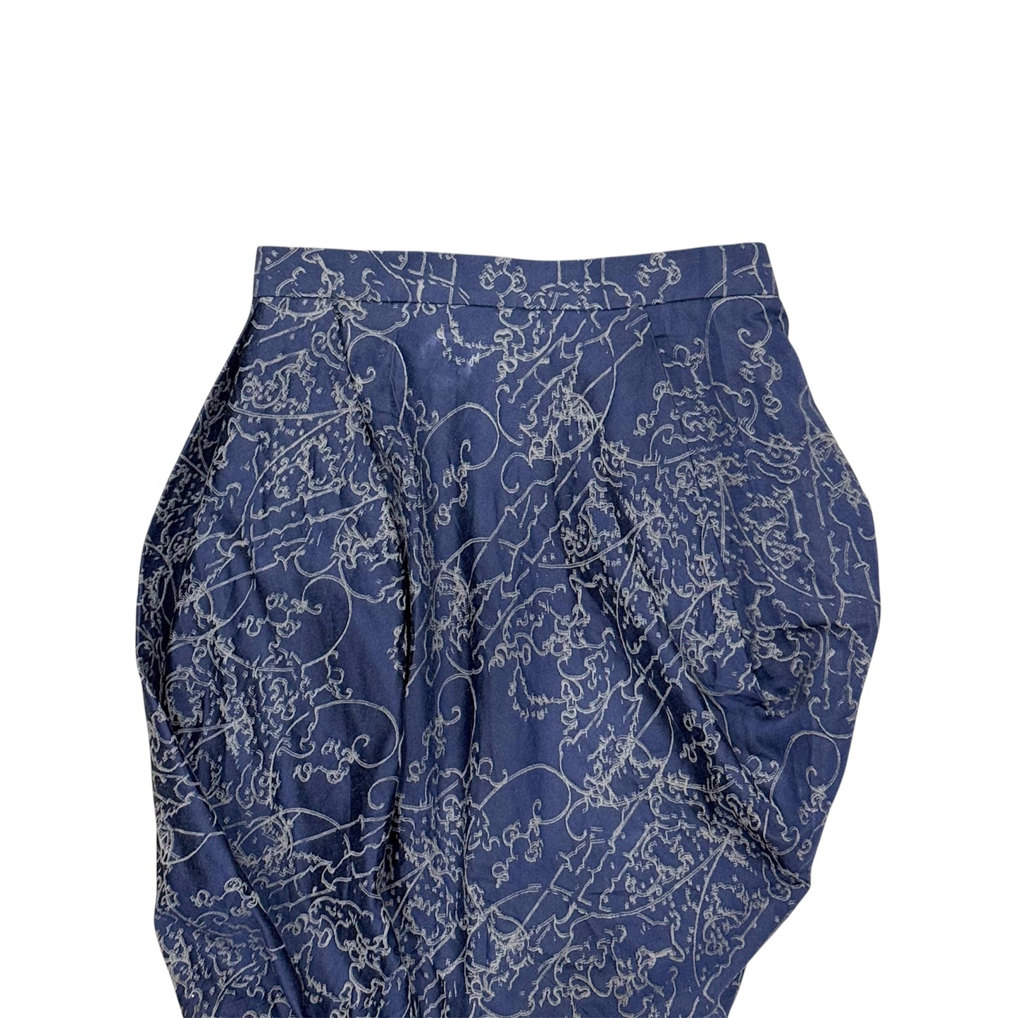VIVIENNE WESTWOOD ANGLOMANIA NAVY DRAPE SKIRT