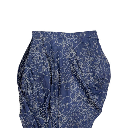 VIVIENNE WESTWOOD ANGLOMANIA NAVY DRAPE SKIRT