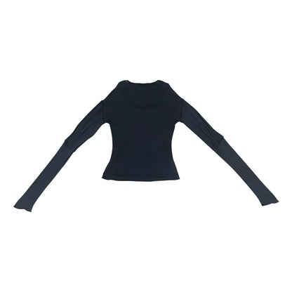 YVES SAINT LAURENT RIVE GAUCHE BLACK BLOUSES TOP