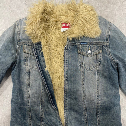 Diesel jean jacket Fur Faux