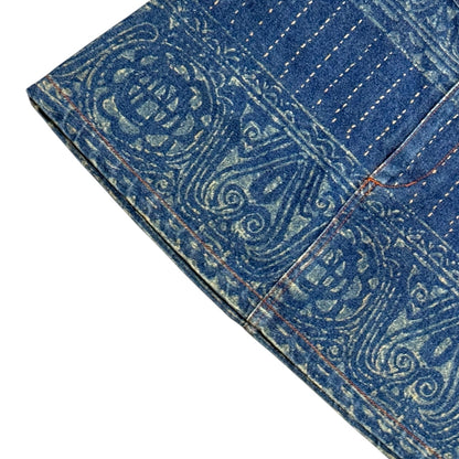 JEAN PAUL GAULTIER TRIBAL AND STRIPE MINI SKIRT