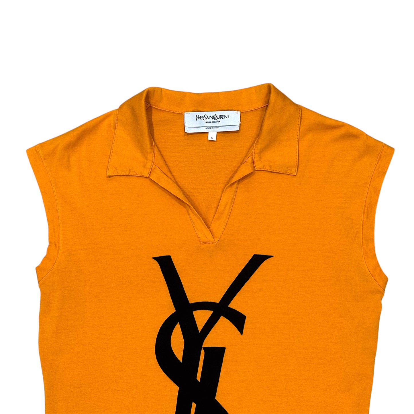 YVES SAINT LAURENT RIVE GAUCHE ORANGE LOGO TOP