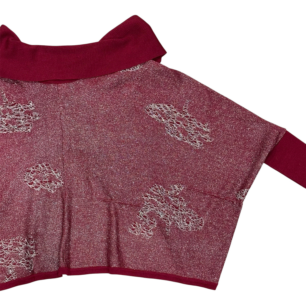 VIVIENNE WESTWOOD RED LABEL SPARKLE BURGUNDY CARDIGAN