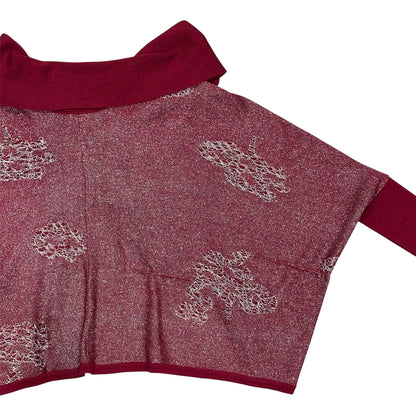 VIVIENNE WESTWOOD RED LABEL SPARKLE BURGUNDY CARDIGAN