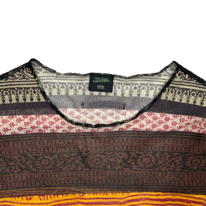 JEAN PAUL GAULTIER TRIBAL PATCHWORK MESH TOP