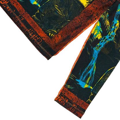 JEAN PAUL GAULTIER ABSTRACT PSYCHEDELIC PRINT MESH TOP