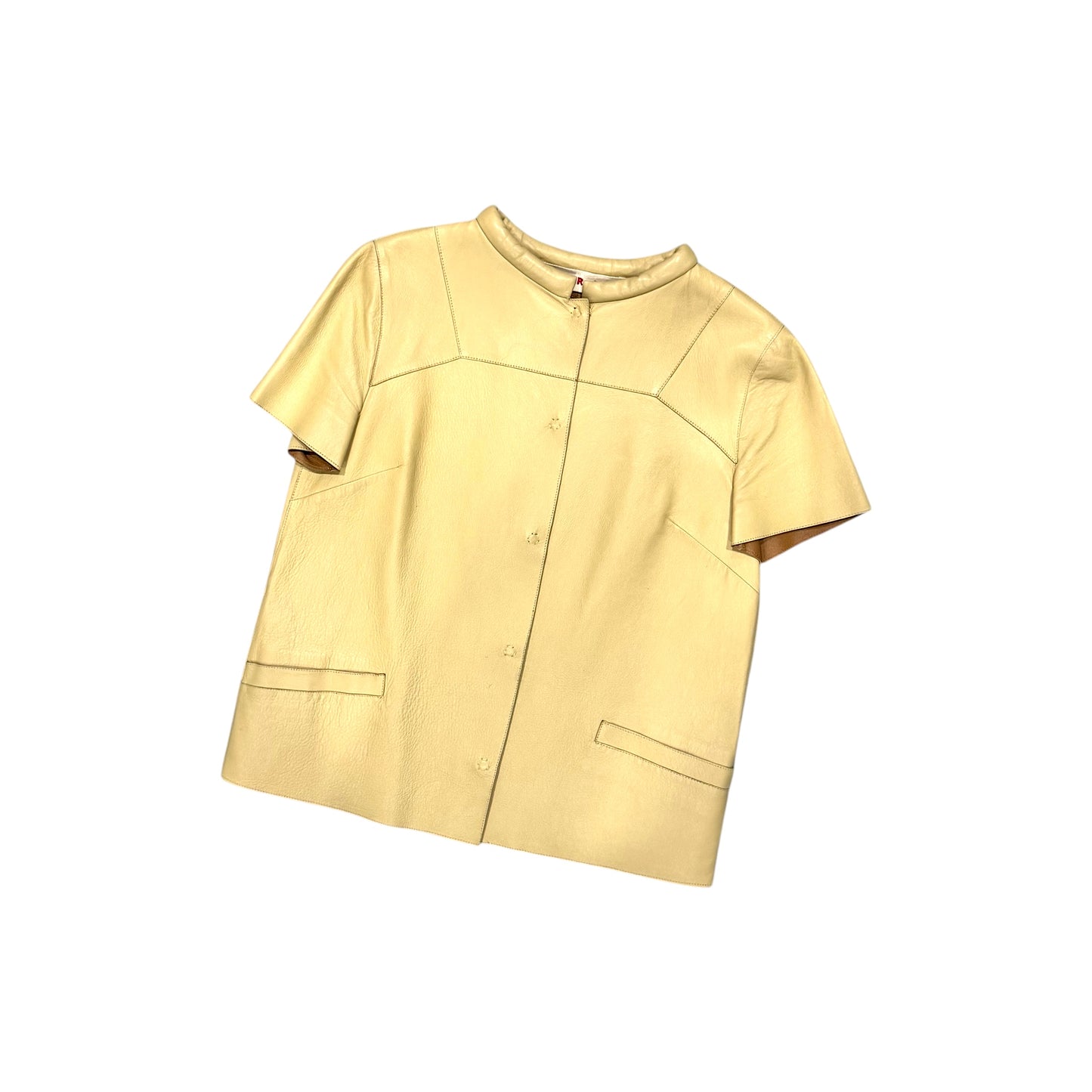 MARNI BUTTER YELLOW LEATHER TOP