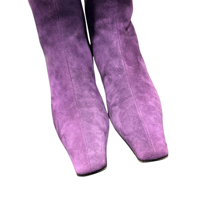 PRADA PURPLE SUEDE BOOTS