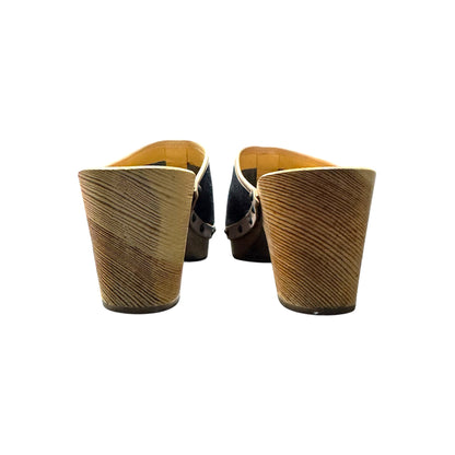 MIU MIU WOODEN DENIM CLOG