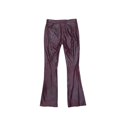 CHRISTIAN DIOR BURGUNDY LEATHER PANTS