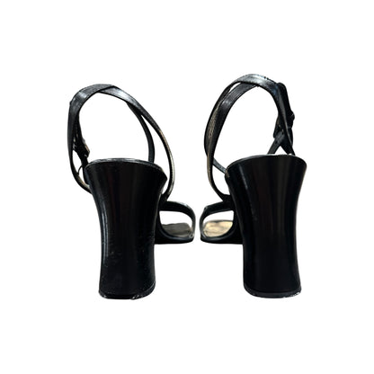 PRADA BLACK SLINGBACK SANDALS HEELS