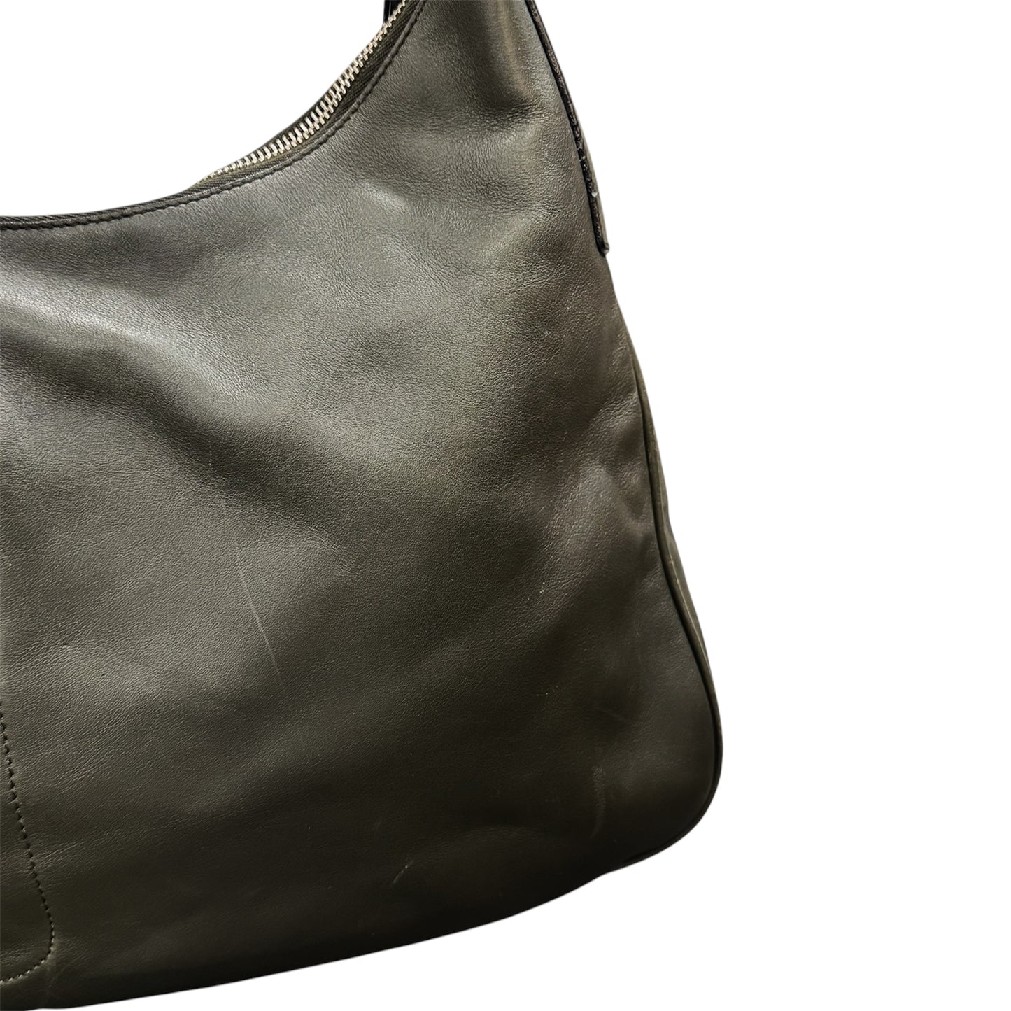 PRADA CLEO KHAKI LEATHER BAG