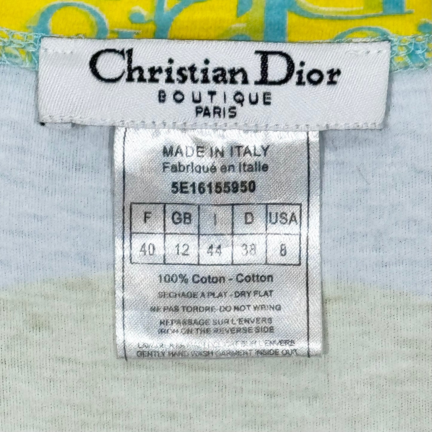CHRISTIAN DIOR 2005 MULTICOLOUR NEON TOP