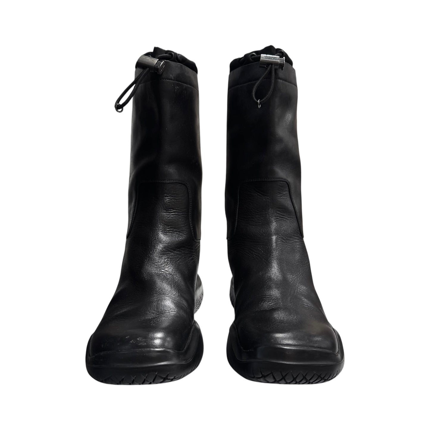 PRADA SPORT AW1999 BLACK ANKLE LEATHER BOOTS