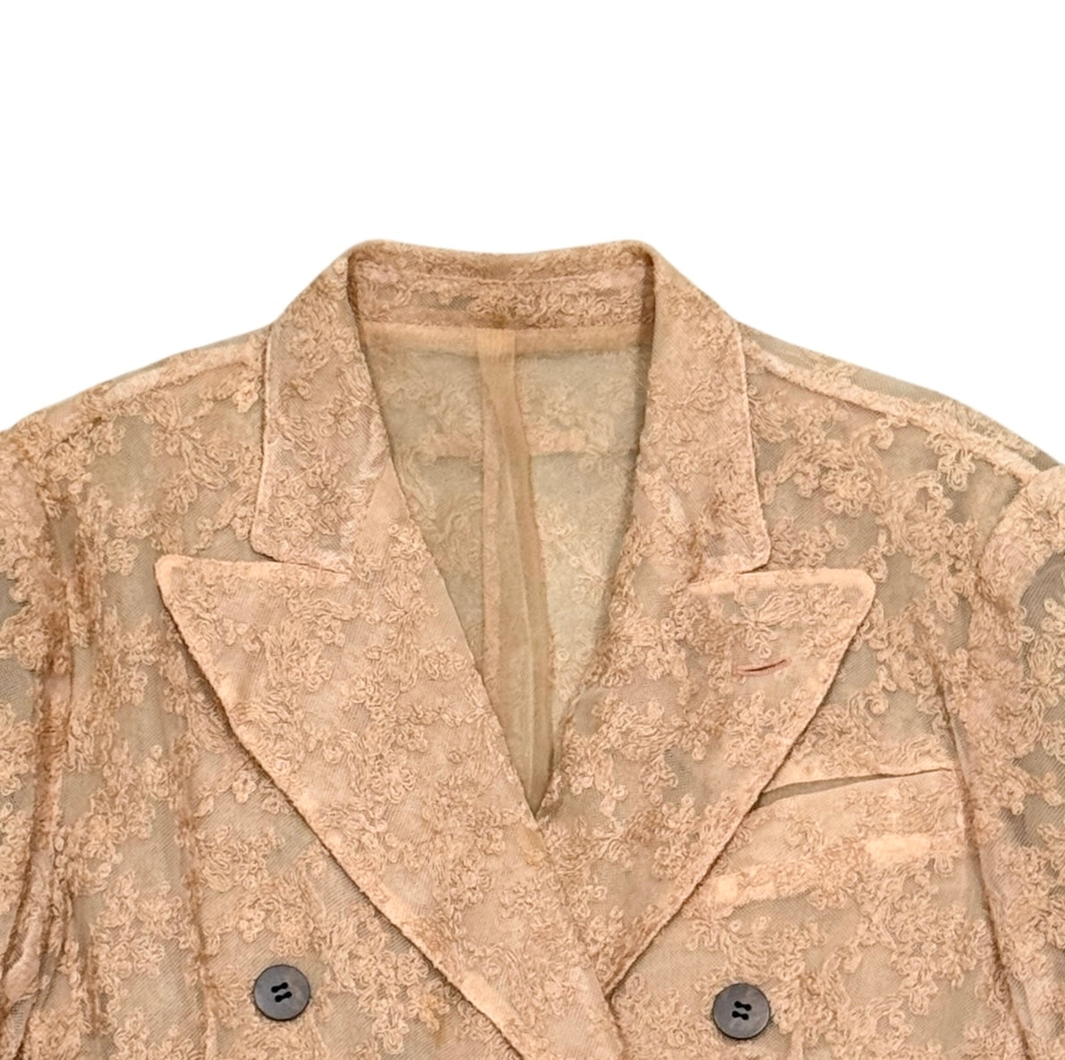 JEAN PAUL GAULTIER DOUBLE BREATS LACE BLAZER