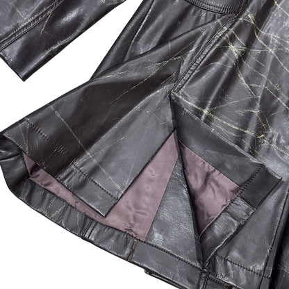 YVES SAINT LAURENT BROWN LEATHER JACKET