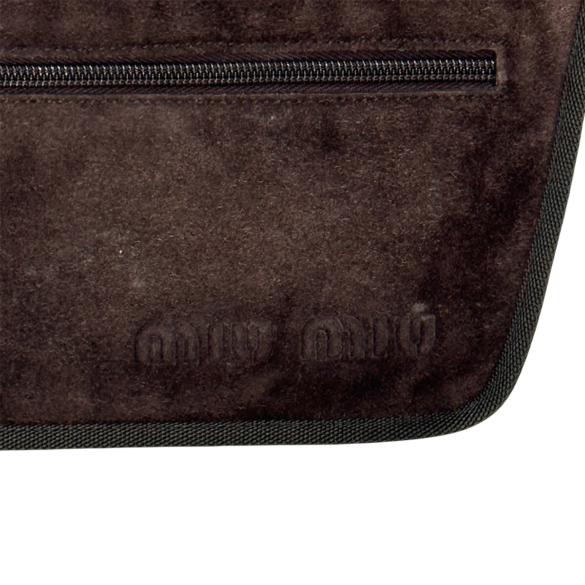 MIU MIU SS1999 BROWN ORANGE SUEDE WAISTBAG