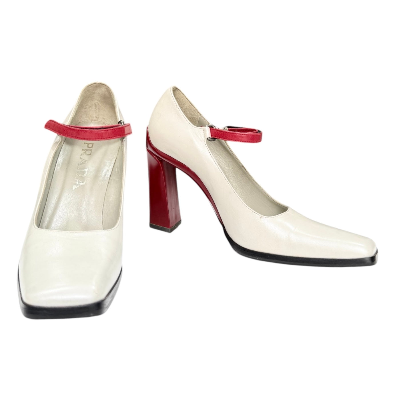 PRADA TWO-TONE MARY JANE HEELS