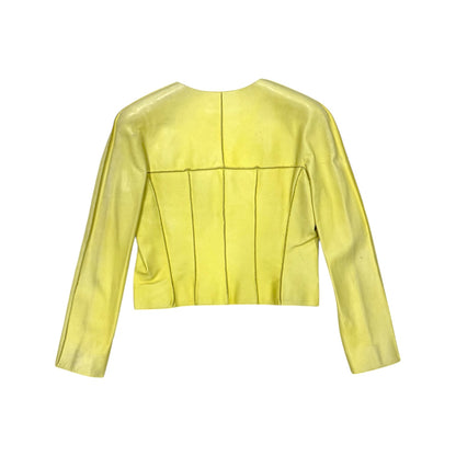 CHANEL SS1999  LIME LEATHER JACKET