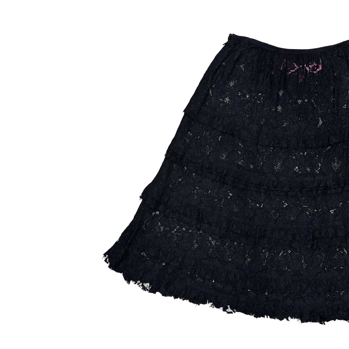 JUNYA WATANABE MAN BLACK CUTWORK LACE SKIRT