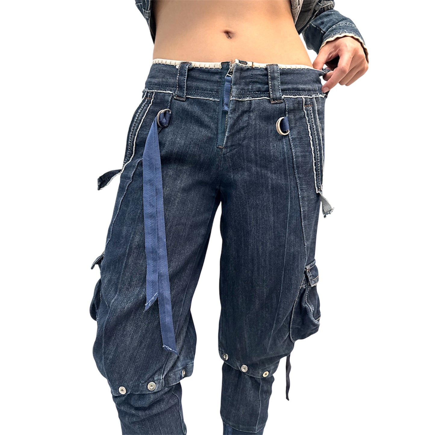 MARITHE FRANCOIS GIRBAUD DENIM CAPRIS PANTS