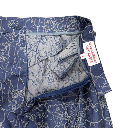 VIVIENNE WESTWOOD ANGLOMANIA NAVY DRAPE SKIRT
