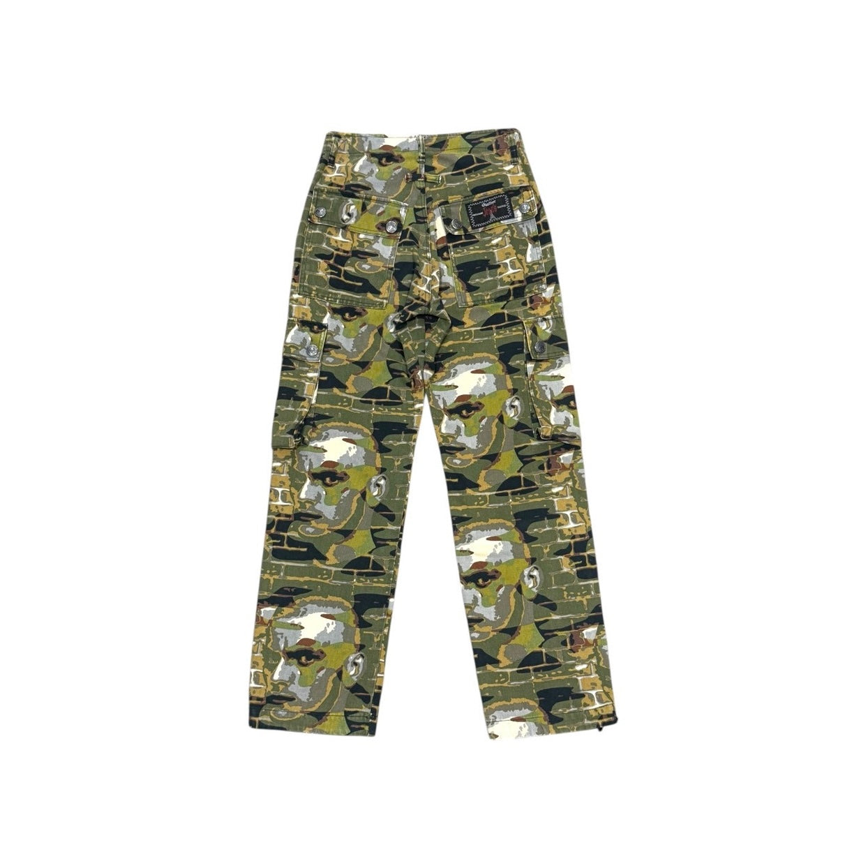 JEAN PAUL GAULTIER AW1997 FIGHT RACISM PUNK FACE PRINTED PANTS