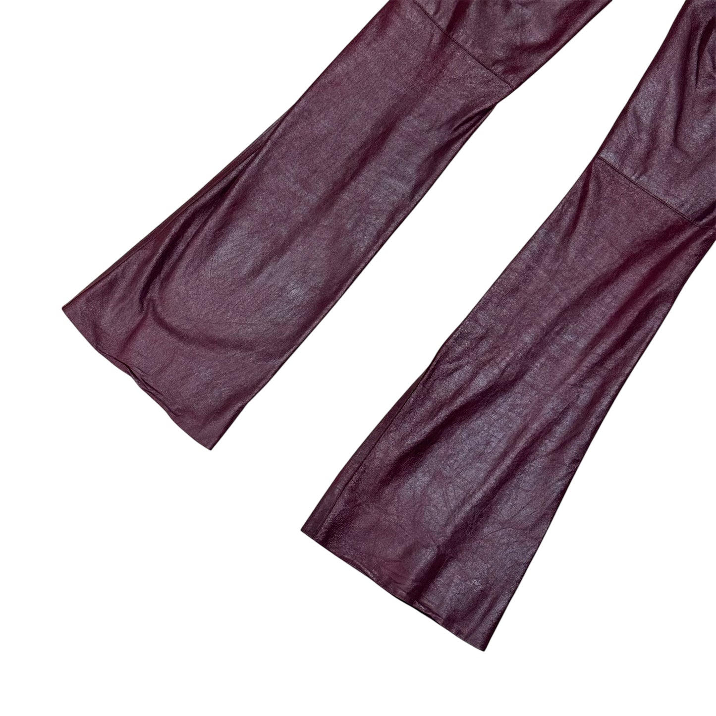CHRISTIAN DIOR BURGUNDY LEATHER PANTS
