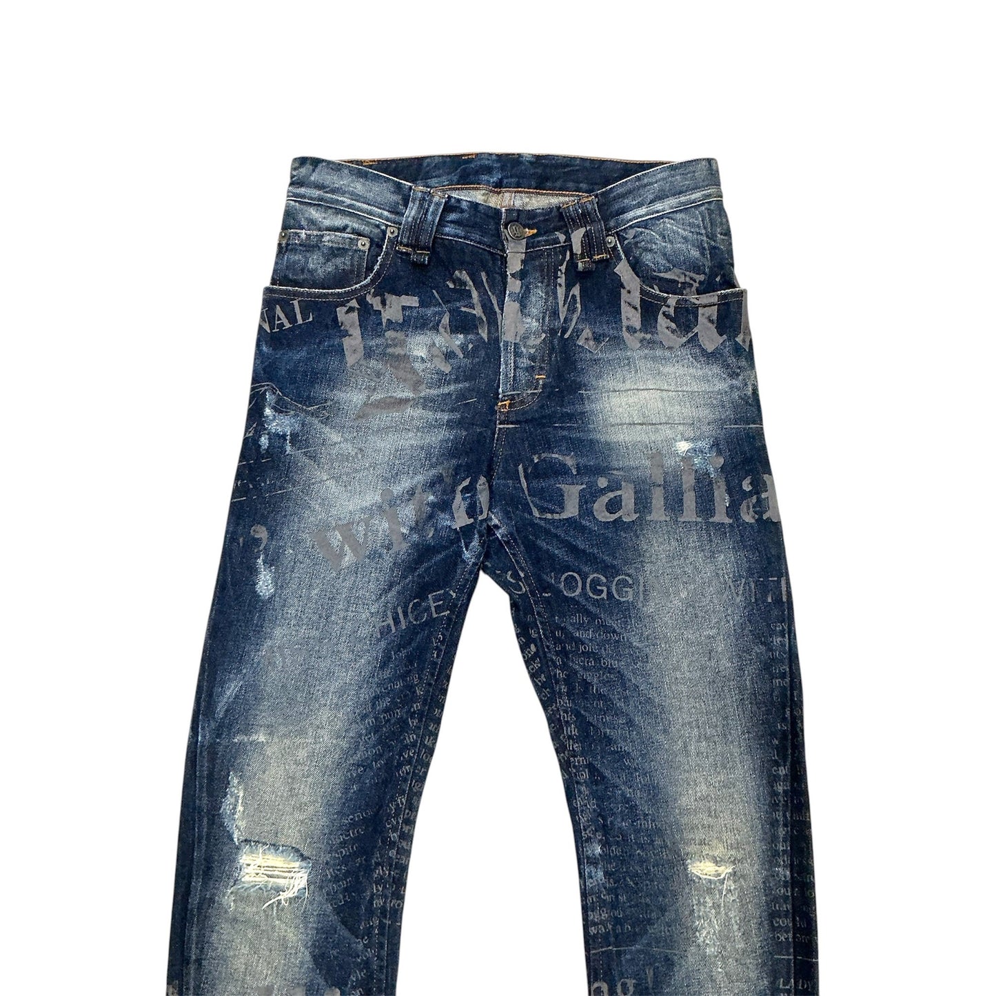 JOHN GALLIANO NEWSPAPER PRINTS JEAN